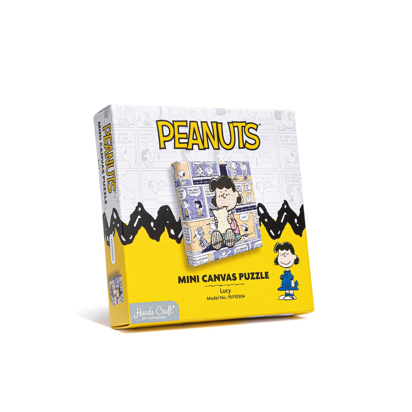 Hands Craft Peanuts Lucy Puzzle - Mini Collectible Puzzle for Beginners & Adults Featuring Classic Peanuts Comic Strip Artwork in a Fun Canvas Design