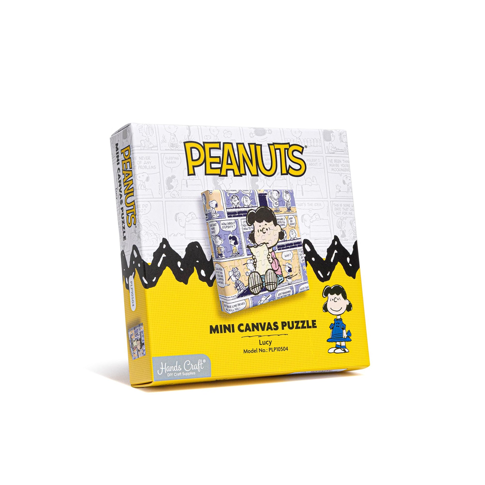 Hands Craft Peanuts Lucy Puzzle - Mini Collectible Puzzle for Beginners & Adults Featuring Classic Peanuts Comic Strip Artwork in a Fun Canvas Design