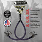 Head Rush Silver/Blue Double Header 2-Tube Beer Bong, 8" x 6.5" Plastic Funnel with Dual Flexible Hose, 2 2-ft Long Thick Tubes for Parties and Games