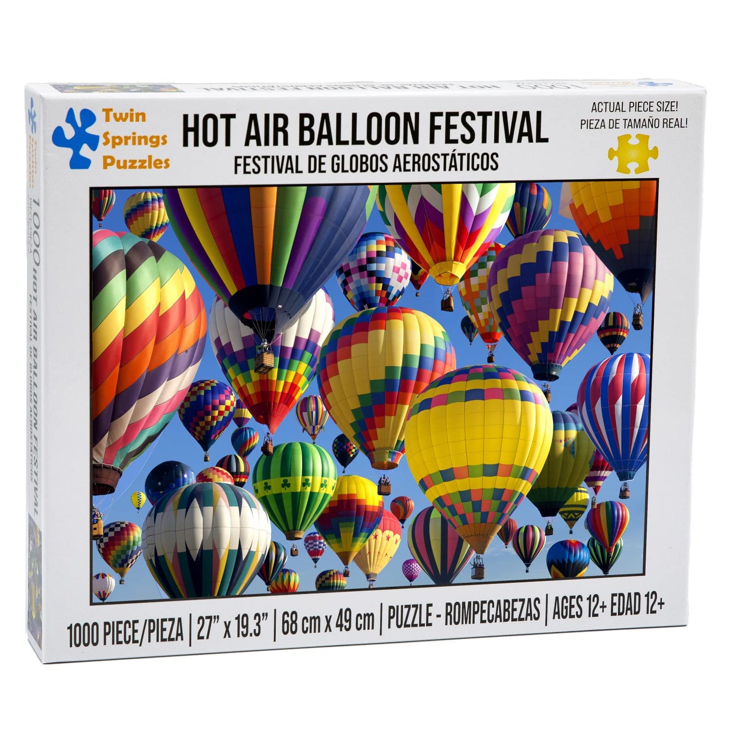 Twin Spring Goods 1000 Piece Jigsaw Puzzle, Hot Air Balloon Festival, 1,000 pcs