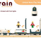 Battery Powered Train Set for Railway System, Electric Train Toys for Wooden Tracks, 3Pcs Motorized Locomotive Trains for Toddlers Compatible