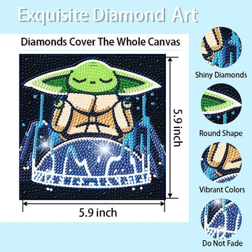 Diamond Art Kits for Kids,Diamond Painting for Kids' Mosaic Kits Ages 8-12 and 5D Diamond Art Gem by Number Kits Arts, Full Drill Painting Crystal Art