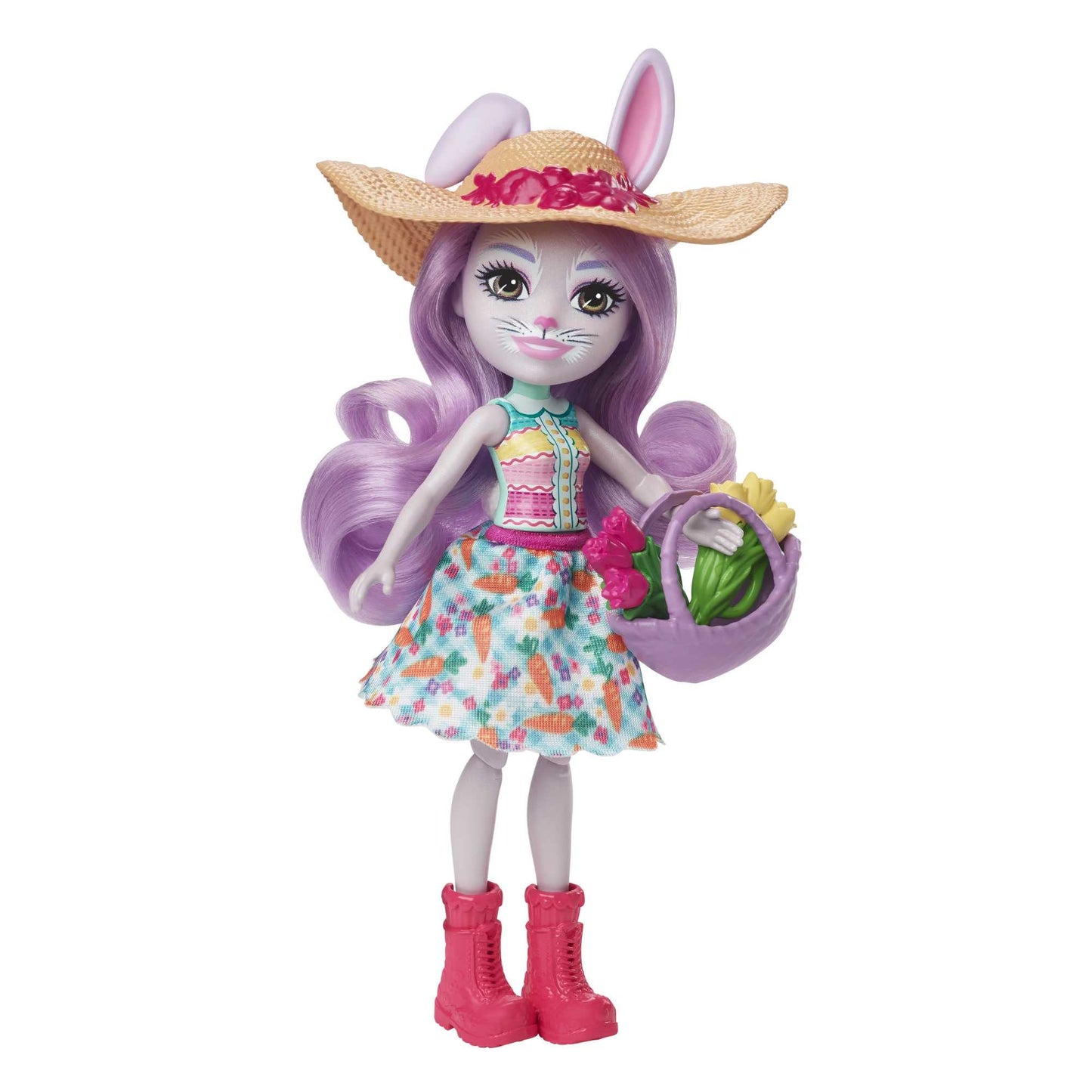 Mattel Enchantimals City Tails Bunny Farms Market Toy Playset with Small Doll & 35+ Accessories, Becker Bunny Doll & Lop Bunny Figure