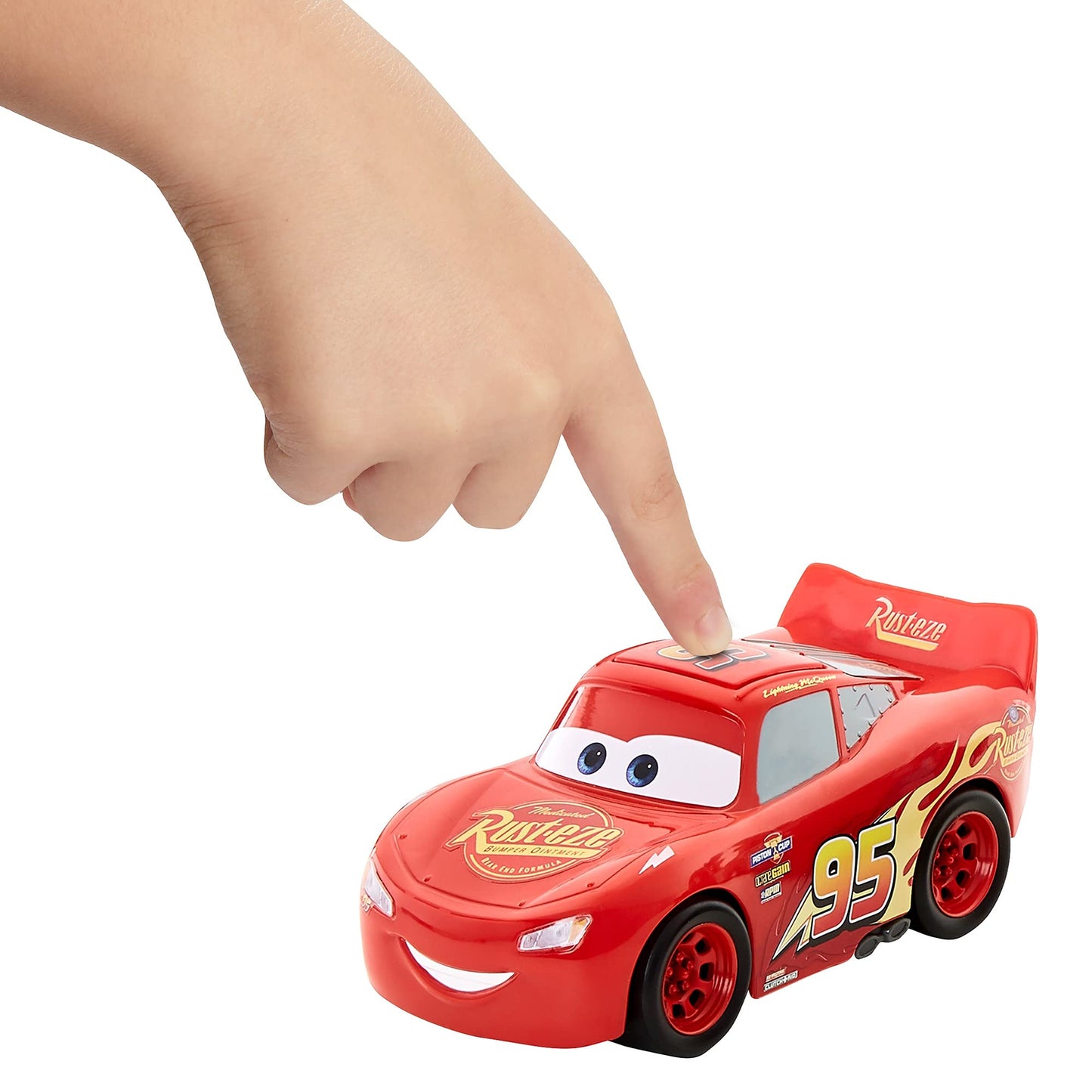 Disney Cars Toys Track Talkers Lightning McQueen, 5.5-in, Authentic Favorite Movie Character Talking & Sound Effects Vehicles, Fun Gift for Kids Aged
