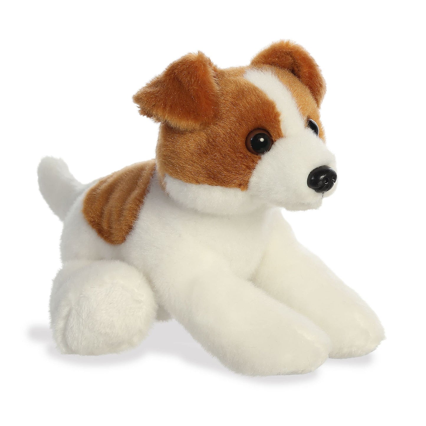 Aurora® Adorable Mini Flopsie™ Jackie Russell™ Stuffed Animal - Mini Companions Ready for Playful Adventures - for Kids All Ages, Toddlers, Adults