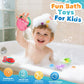 Baby Bath Toys for Kids Ages 1-3 9PCS Toddler Bath Toys Mold Free for 2-4 with Watering Can & Stacking Cups Colorful Bathtub Pool Water Toys for 1+