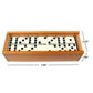 Double Six Dominos - 28-Piece Ivory Dominos Set for Adults and Kids - Classic Number Table Games Game for Family with Wooden Storage Case by Hey Play