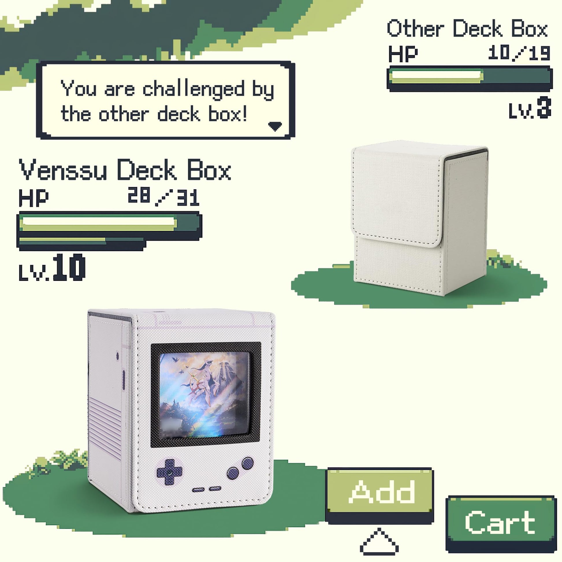 Retro Gaming Console Appearance MTG Deck Box with Commander Display, Card Deck Case Fit 120 Single Sleeved Cards, PU Leather Magnetic Card Storage Box