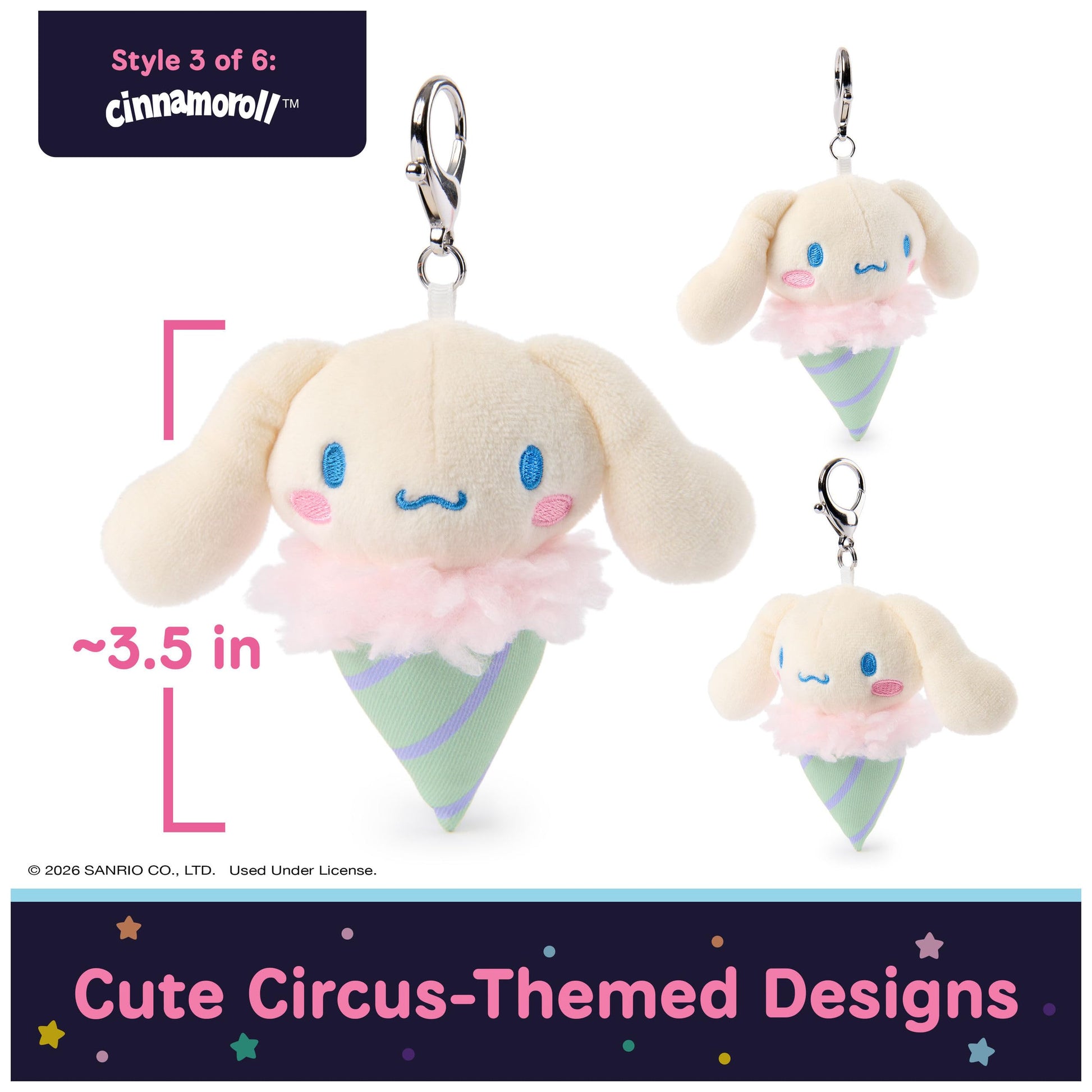 GUND Hello Kitty & Friends 3-Inch Surprise Circus Plush (1 of 6 Styles)