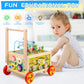 Wooden Activity Cube 7-in-1 Montessori Toy Multipurpose Educational Learning Toy for 1+ Year Old Baby Toddler Kid Boy First Birthday Gift Bead Maze