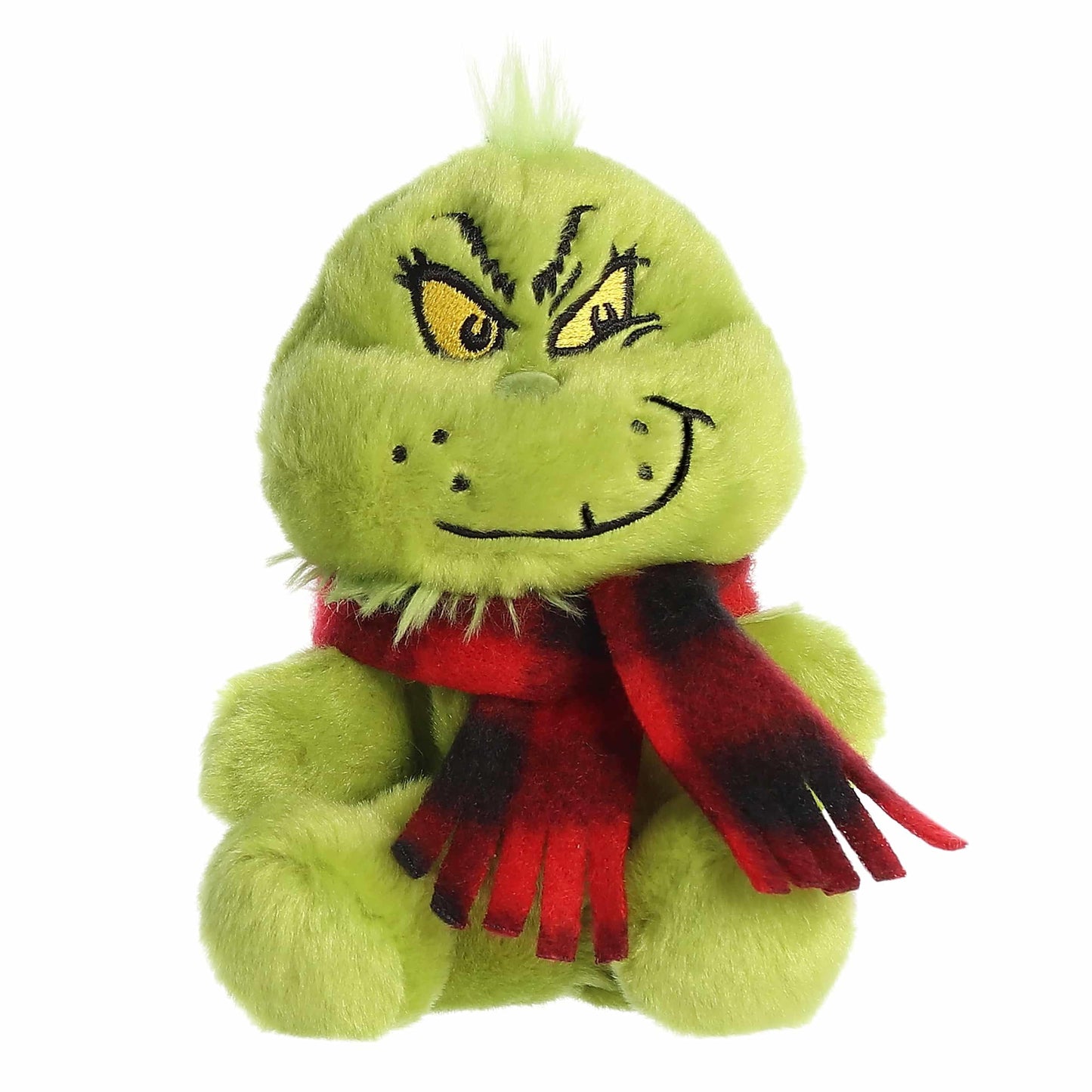 Aurora® Festive Dr. Seuss™ Grinch with Scarf Palm Pals™ Stuffed Animal - Officially Licensed Plush for Imaginative Play - Perfect for Holiday
