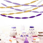Purple-Gold Party Decorations Crepe-Paper Streamers - 8 Rolls White Purple Lavender Graduation Steamer Woman Birthday Wedding Bridal Shower Paper