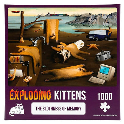 Slothness of Memory Jigsaw Puzzle by Exploding Kittens - 1000 Pieces Jigsaw Puzzle for Adults, Teens, and Kids - Sloth Puzzle, Funny Puzzle, Art