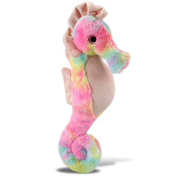 DolliBu Rainbow Seahorse Stuffed Animal - Super Soft Stuffed Animals for Girls and Boys, Adorable Stuffed Sea Creatures for Kids and Cute Sea Animals