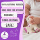 CaaOcho Pure Natural Rubber Teething Baby Toy - Mira The Unicorn Teether for Babies, BPA Free Baby Toy, All Natural Teething Toys for Babies 0-6, Safe