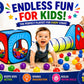 Kiddey Tunnel and Ball Pit Play Tent | 3pc Pop Up Toddler Gym Tunnels with Tents for Kids, Toddlers, Infants Boys & Girls | Indoor & Outdoor Gift Game