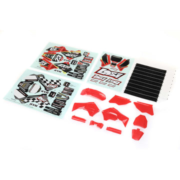 Losi Red Plastics w/Wraps PM-MX/SM LOS260000 Elec Car/Truck Replacement Parts
