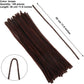 Cheeroyal 400Pcs Christmas Reindeer DIY Craft Set, Including 100Pcs Brown Pipe Cleaners Chenille, 150Pcs Googly Eyes, 150Pcs Red Pom Poms Pompoms Red