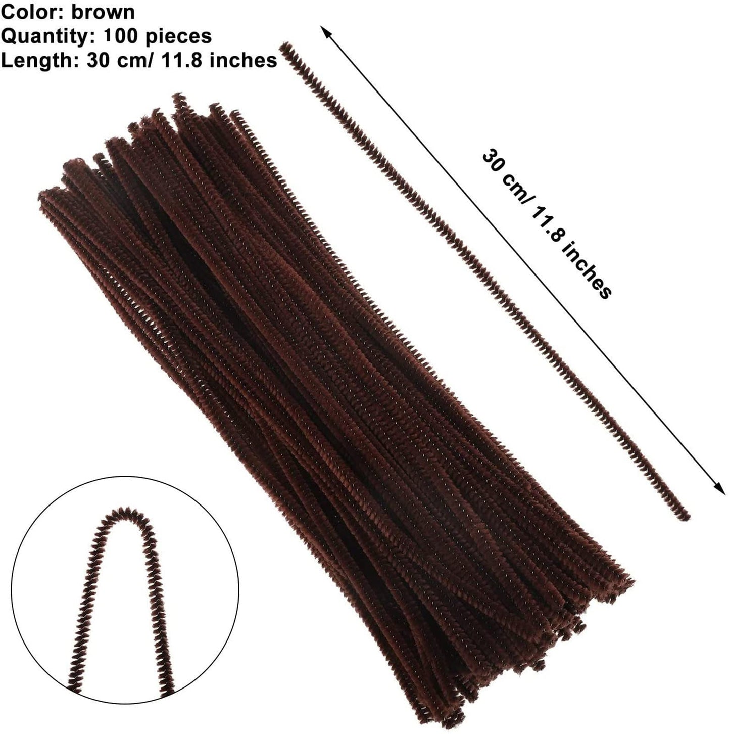 Cheeroyal 400Pcs Christmas Reindeer DIY Craft Set, Including 100Pcs Brown Pipe Cleaners Chenille, 150Pcs Googly Eyes, 150Pcs Red Pom Poms Pompoms Red