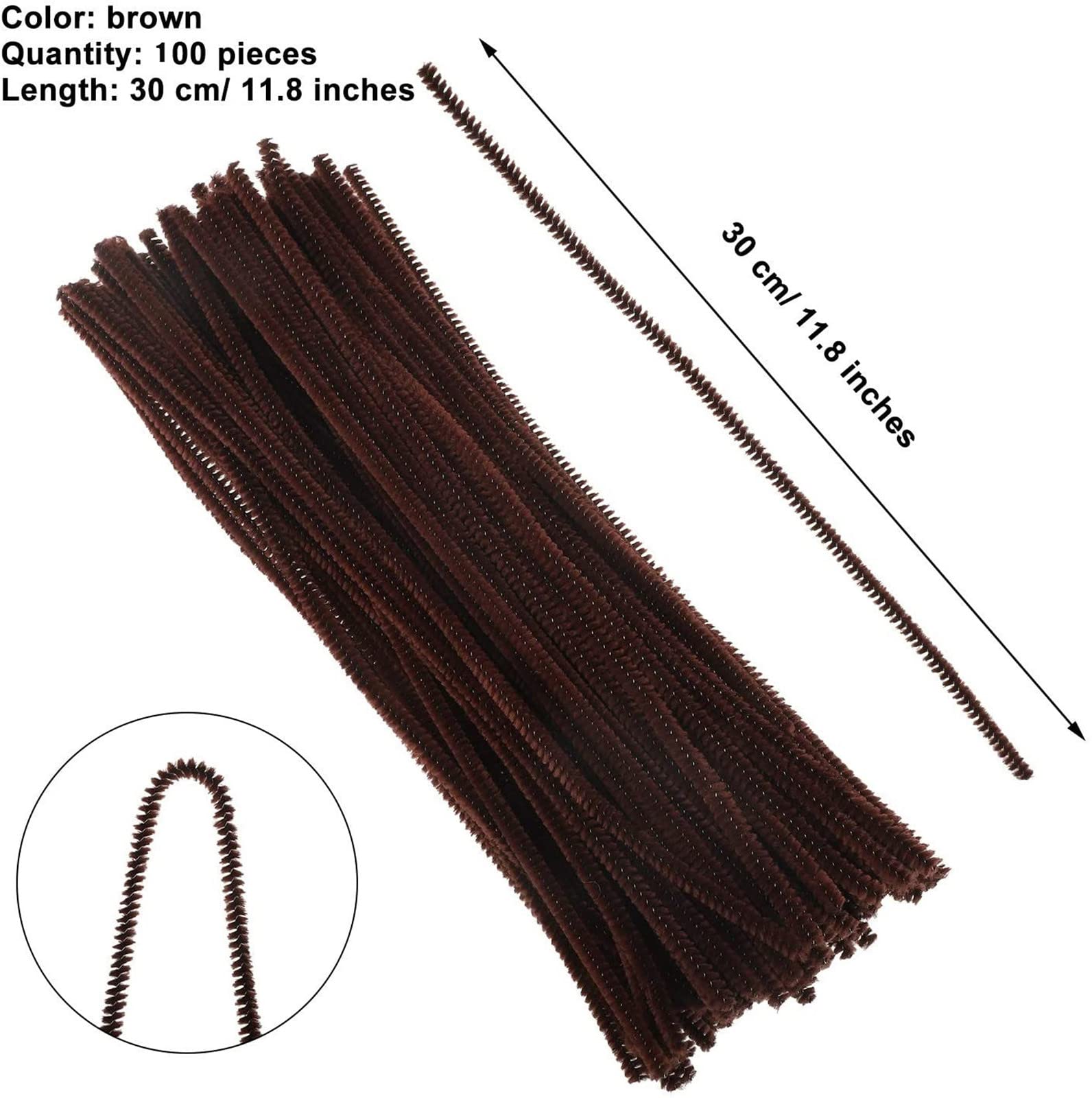 Cheeroyal 400Pcs Christmas Reindeer DIY Craft Set, Including 100Pcs Brown Pipe Cleaners Chenille, 150Pcs Googly Eyes, 150Pcs Red Pom Poms Pompoms Red