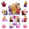 25pcs Hannah Montana Themed Party Supplies with 24pcs Cupcake Toppers, 1pcs Cake Topper for Hannah Montana Birthday Decorations