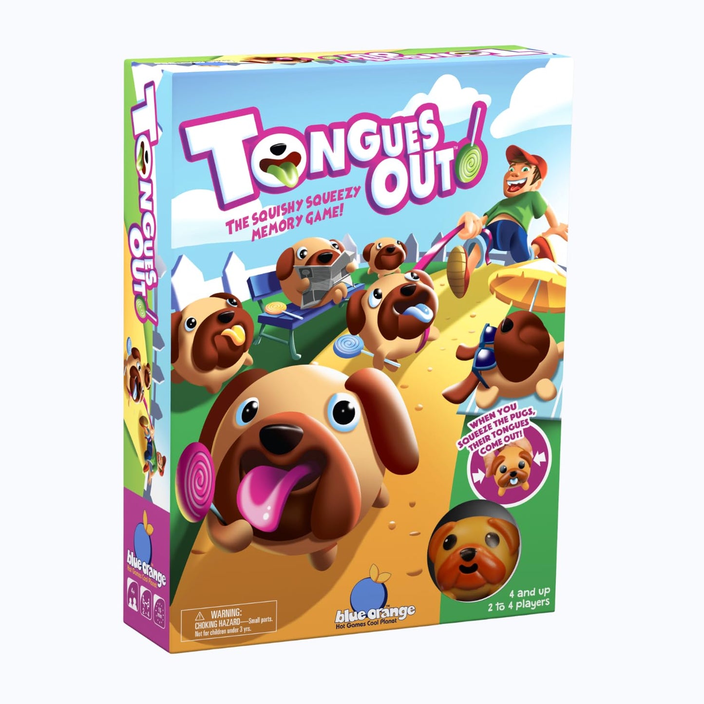 Tongues Out! The Squishy, Squeezy Preschool and Children Game - Educational Puppy Fidget Memory Color Matching Fun by Blue Orange Games - 2-4 Players