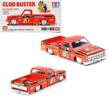 1:64 Scale Diecast Model Car Compatible with Chevrolet Silverado Tamiya x Kaido House “CLOD Buster” Orange Limited Edition by Kaido House