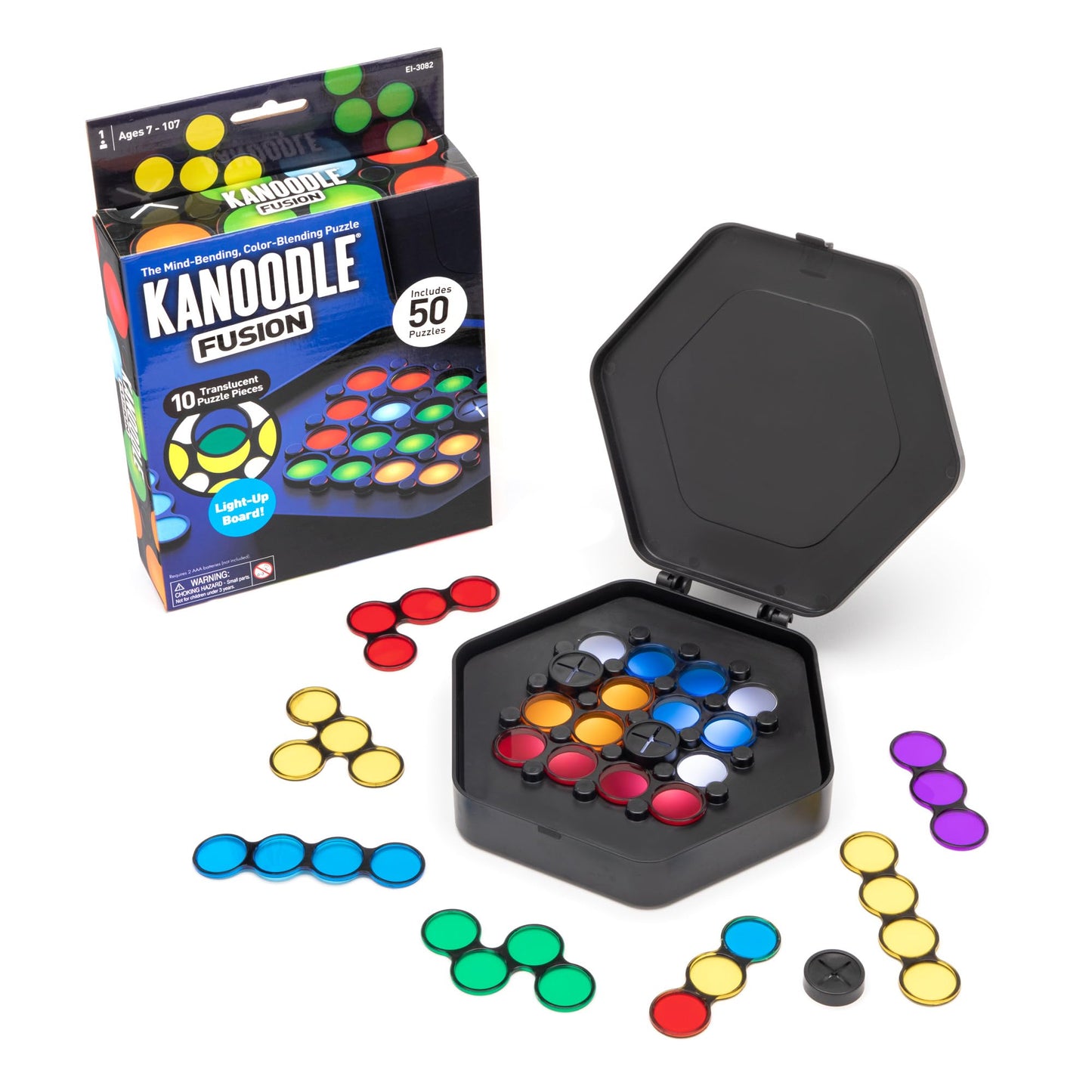 Educational Insights Kanoodle Fusion - 3D Brain Teaser Puzzles for Kids, Spatial Puzzle Games for Adults, Teens and Kids, Problem Solving Toys
