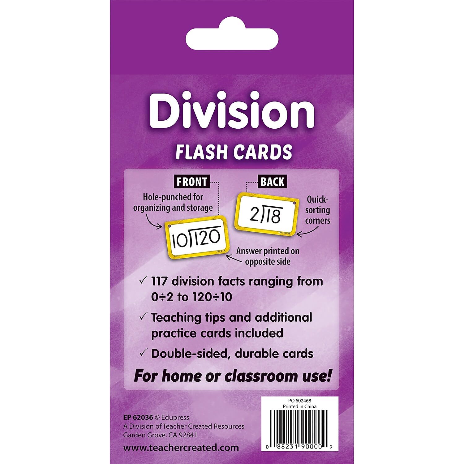 Teacher Created Resources Division Flash Cards (EP62036)