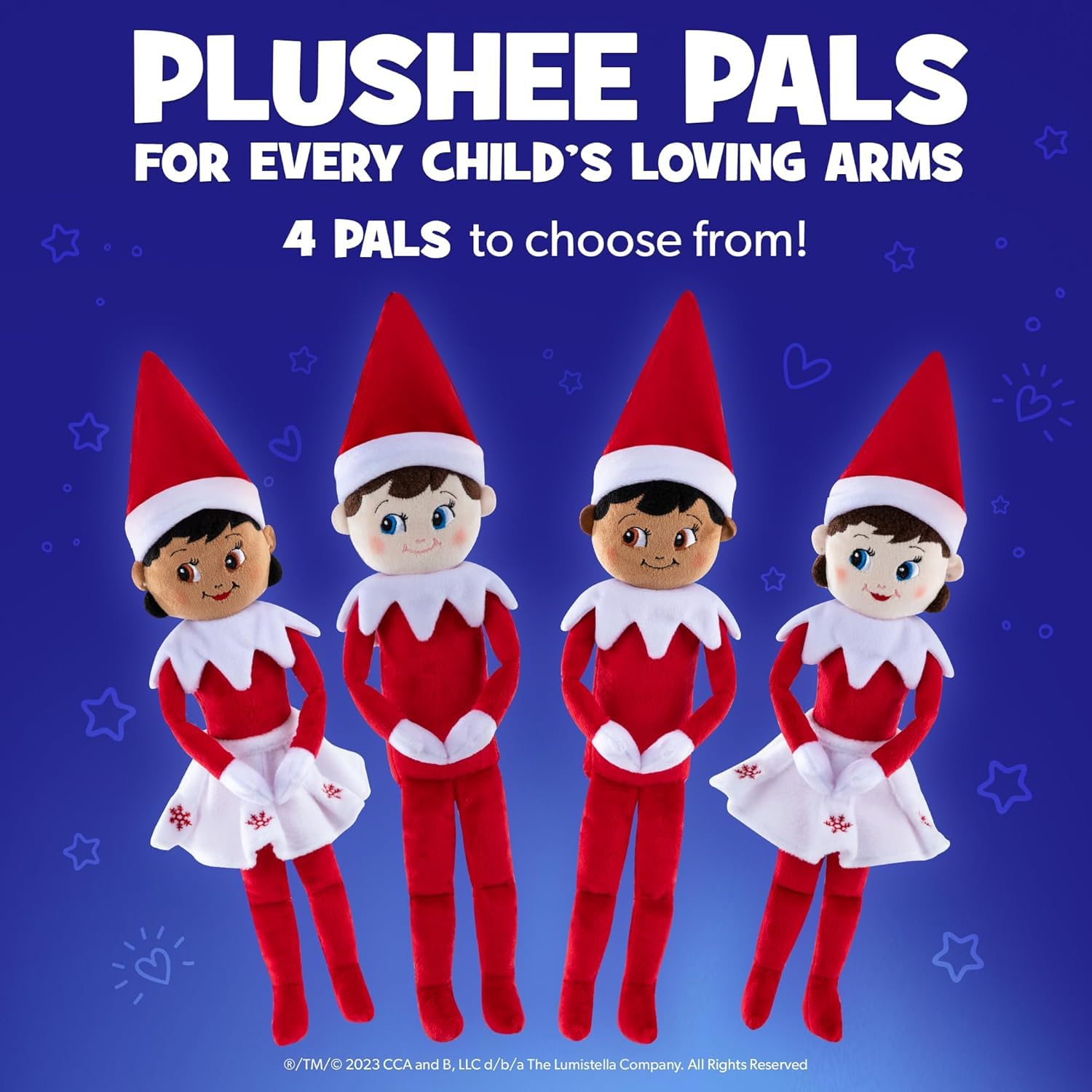 The Elf on the Shelf Plushee Pals - 17-inch Scout Elf Plush Toys Blue Eyed Boy- Huggable and Lovable Stuffed Elf Plush