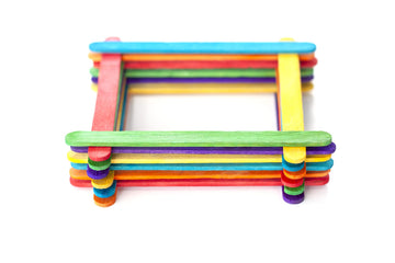 Perfect Stix 4.5" Colored Wooden Craft Sticks - Pack of 300ct. Assorted Colors. Bulk for DIY Craft Creative Designs or Kids Education