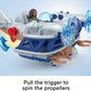 Fisher-Price Imaginext Jurassic World Dominion Kayla Watts Figure & Toy Plane, Air Tracker with Projectiles for Preschool Kids Ages 3+ Years