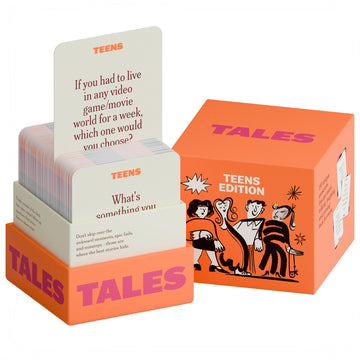 TALES 150 Conversation Cards, Teens Edition, Fun Family Games for Teens, Perfect for Dinners, Road Trips, Classrooms & Game Nights, Gifts