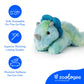 The Petting Zoo Dinosaur Triceratops Stuffed Animal Plushie, Gifts for Kids, Scoopz Dinosaur Animals, Blue Dinosaur Triceratops Plush Toy 8 Inches
