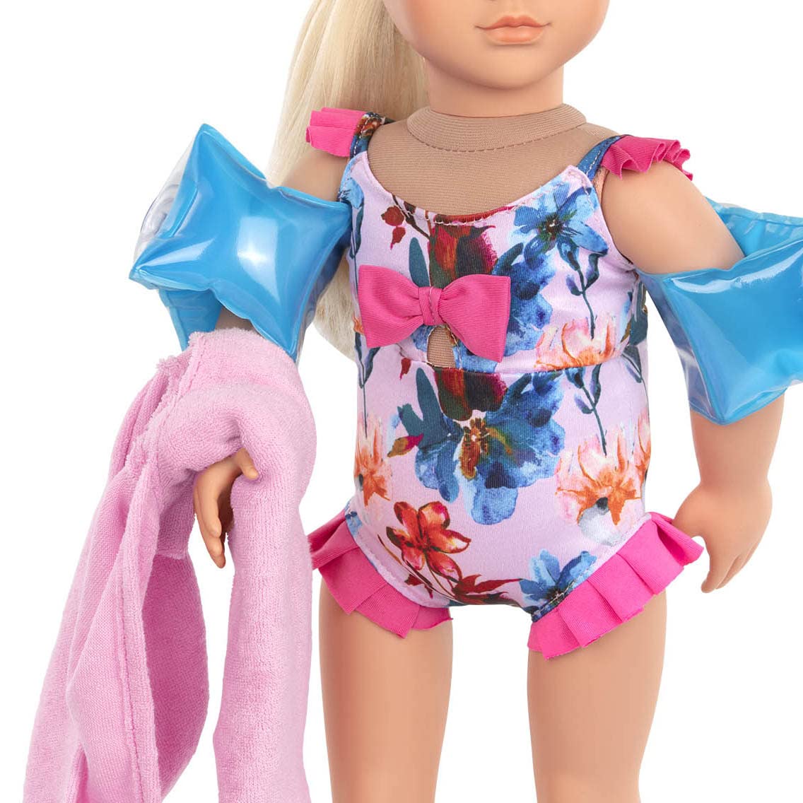 Our Generation BD30462Z Floral Print Bathing Suit Outfit