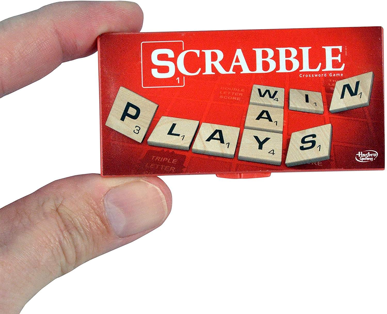 World's Smallest Scrabble, Miniature Magnetic Board, 98 Letters, 5 Blank Tiles & Portable Case, Family Game, Classic Scrabble Game, Perfect