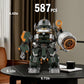 HIGH GODO Mech Robot Building Set, Destroy Warrior City Soldier Mech Model Building Kit with Weapons, Creative Cool Robots Toys Gift for Teens Adults
