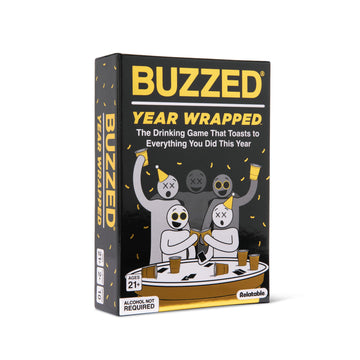 Buzzed Year Wrapped by Relatable - New Years Drinking Games That Elevate Your Holiday Party, Humorous and Conversational Games for Adults That Create