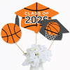 Big Dot of Happiness Grad Basketball - 2026 Graduation Party Centerpiece Sticks - Table Toppers - Set of 15