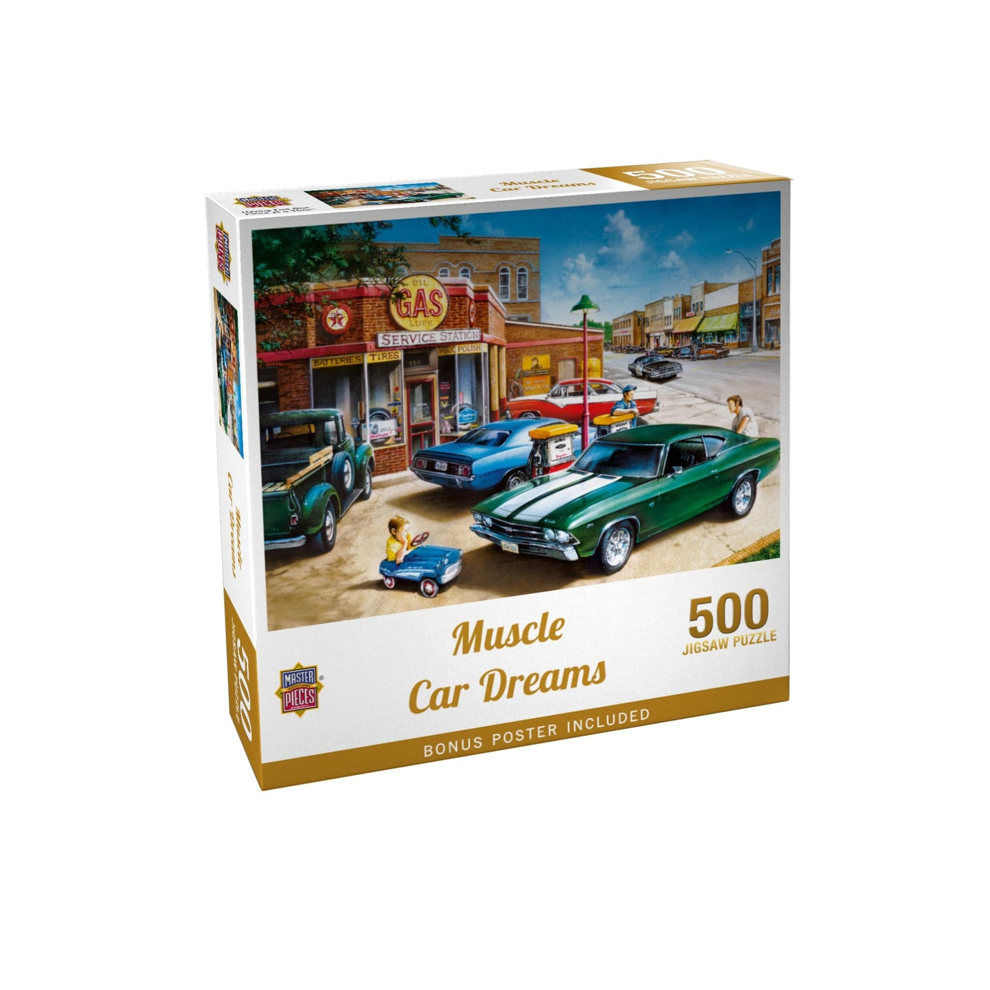 Masterpieces 500 Piece Jigsaw Puzzle for Adults and Families - Muscle Car Dreams - 19.25"x26.63"