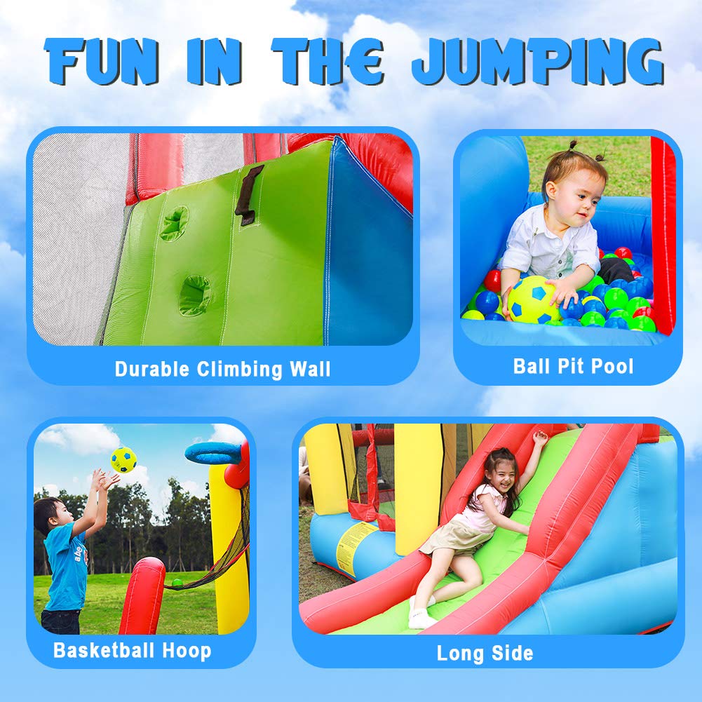 Doctor Dolphin Inflatable Bounce House for Kids, Bouncy House for Indoor Outdoor, Kids Bouncy Castle, Kids Bounce House with Slide, Jump House