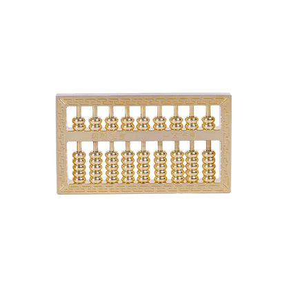 Ailuter Brass Mini Abacus, Copper Decoration, Chinese Calculator Math Tool for Kids Adults, Gold (09-1)
