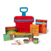 Melissa & Doug Fill and Roll Grocery Basket Play Set With Play Food Boxes and Cans (11 pcs)