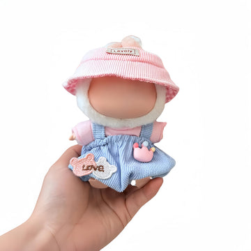 Jrelecs Kawaii Chic Style Clothes for Labubu 17cm/6.7inches Dolls , Cute Outfit with Accessories,Premium Fashion Dresses for Dolls Accessories Suit