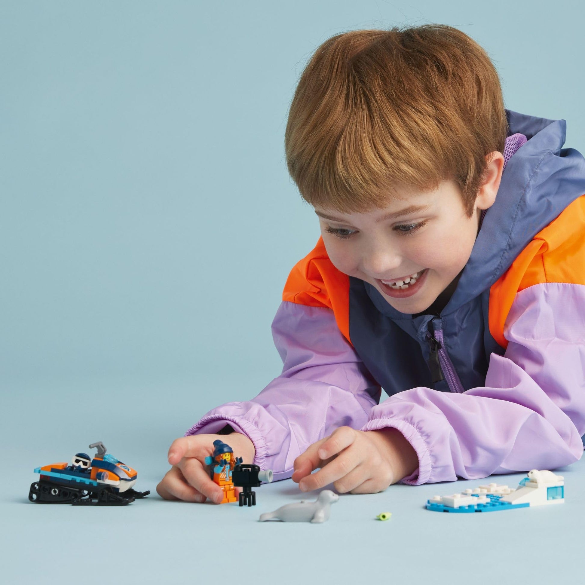 LEGO City Arctic Explorer Snowmobile 60376 Building Toy Set, Snowmobile Playset with Minifigures and 2 Seal Figures for Imaginative Role Play, Fun