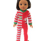American Fashion World Santa’s Little Helper Onesie for 14-Inch Dolls | Premium Quality & Trendy Design | Dolls Clothes for Popular Brands