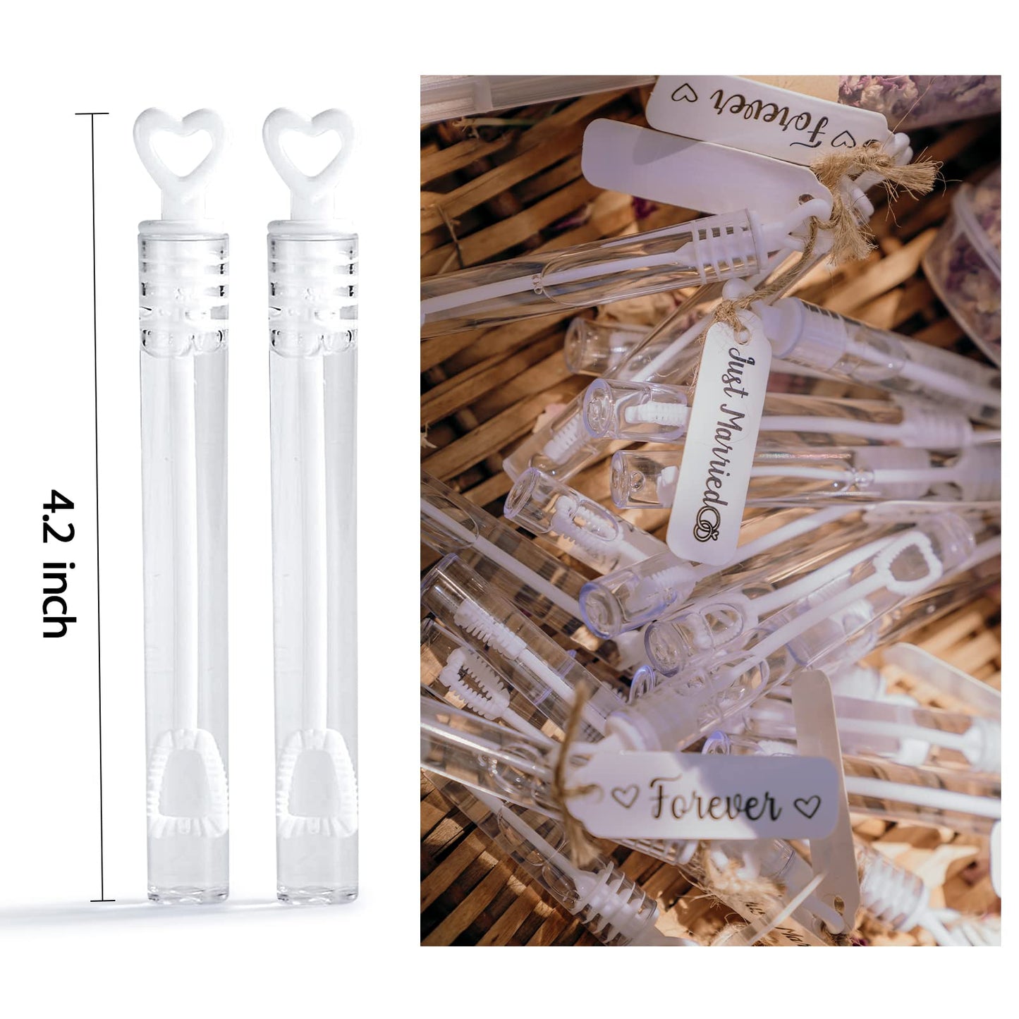 250 Pack Mini Bubble Wands Bulk, Party Favors for Weddings, Valentine's Day, Anniversaries, Celebrations, Graduation, Birthday for Boys Girls Kids