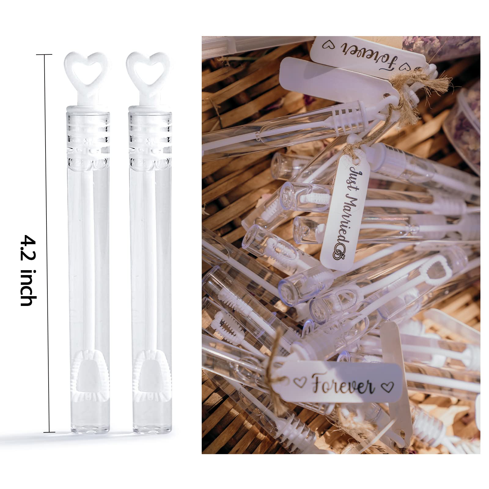 250 Pack Mini Bubble Wands Bulk, Party Favors for Weddings, Valentine's Day, Anniversaries, Celebrations, Graduation, Birthday for Boys Girls Kids