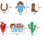 Little Cowboy Party Centerpiece Baby Shower Decoration Western Theme Boots Hats Photo Props Table Toppers Birthday Supplies Blue