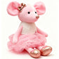 WUFUVAP 15.5 Inch Ballerina Mouse Plush Cute Ballet Mouse Stuffed Animal Ballerina Dolls Soft Ballet Dance Recital Gifts for Girls